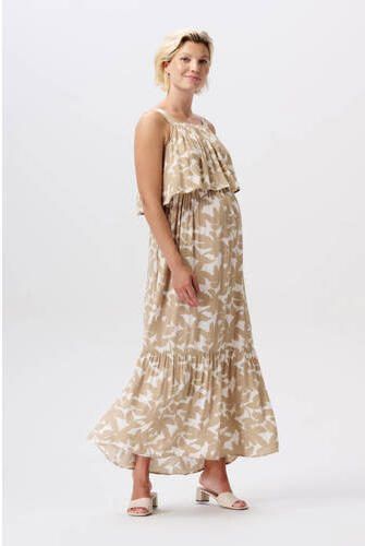 Noppies gebloemde voedingsjurk beige wit Dames Viscose Vierkante hals Bloemen XXL - Foto 2