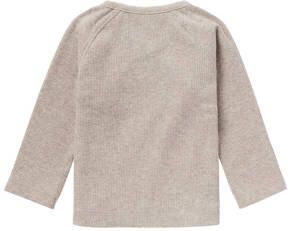 Noppies baby gemêleerde longsleeve Nanyuki taupe Bruin Katoen V-hals 50 - Foto 2