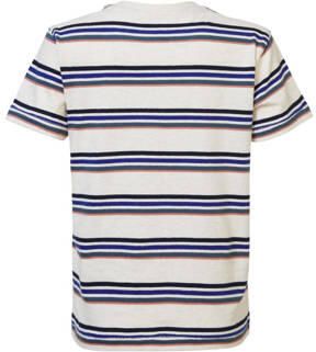 Noppies gestreept T-shirt Dothan beige blauw Jongens Stretchkatoen Ronde hals 104
