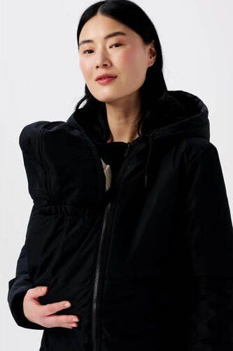 Noppies gewatteerde zwangerschapsjas jas Flagstaff zwart Dames Polyester Capuchon XXXL - Foto 3