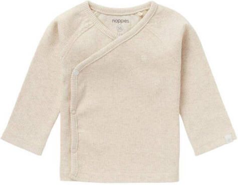 Noppies longsleeve Nanyuki met borduursels beige Katoen V-hals - Foto 3