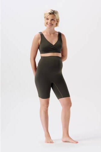Noppies maternity high waist skinny cycling short Nais olijfgroen Korte broek Dames Polyamide maat XL XXL - Foto 3