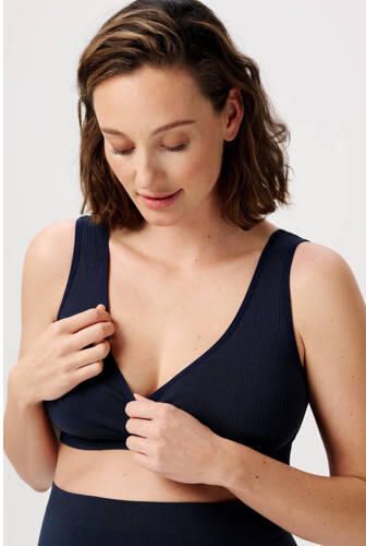 Noppies maternity voedingstop Gayla met ribstructuur donkerblauw Voedingsbh Dames Polyamide maat XL XXL - Foto 5