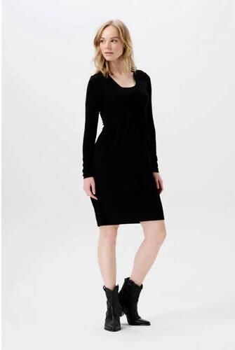Noppies maternity zwangerschaps- en voedingsjurk Gaja zwart Dames Viscose V-hals maat XL - Foto 3