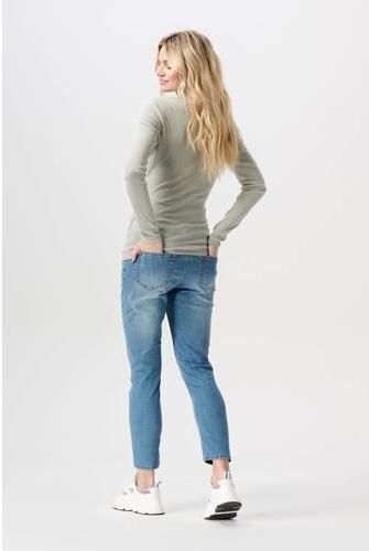 Noppies ribgebreide zwangerschaps- en voedingstop Sara lichtgroen Longsleeve Dames Stretchkatoen V-hals XXL - Foto 4
