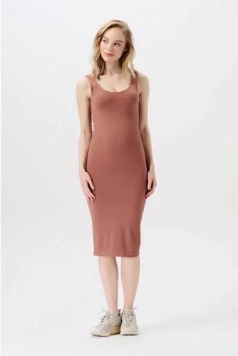 Noppies ribgebreide zwangerschapsjurk Noemi oudroze Dames Polyamide Ronde hals XL XXL - Foto 4