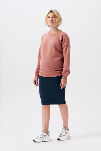 Noppies ribgebreide zwangerschapsrok Ema donkerblauw Dames Polyamide Effen XL XXL - Foto 3