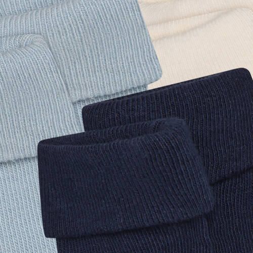 Noppies sokken donkerblauw lichtblauw beige (set van 3) Katoen maat 3-6 mnd - Foto 2