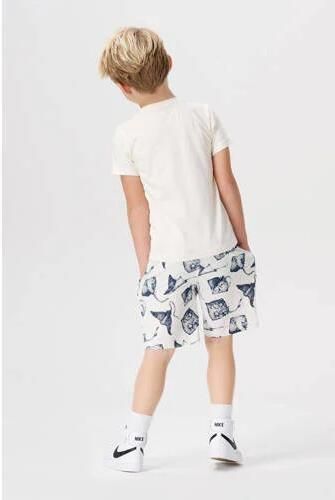Noppies T-shirt met printopdruk wit blauw Jongens Katoen Ronde hals Printopdruk 104 - Foto 2
