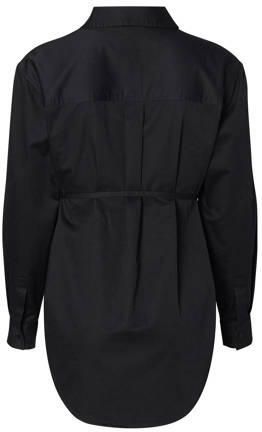 Noppies zwangerschaps- en voedingsblouse Arles zwart Top Dames Katoen Klassieke kraag XXL