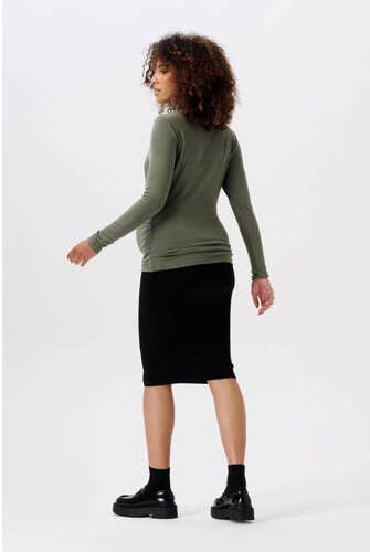 Noppies zwangerschaps- en voedingslongsleeve Rosa olijfgroen Dames Viscose Ronde hals XXL - Foto 2