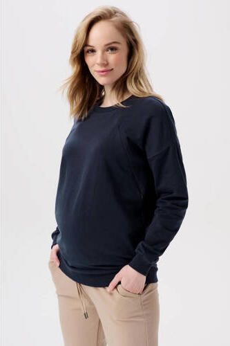 Noppies zwangerschaps- en voedingssweater Lesy donkerblauw Trui Effen XXL - Foto 3