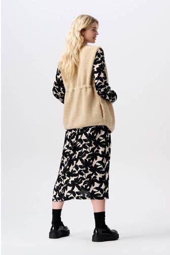 Noppies zwangerschapsgilet Indi beige Dames Teddy V-hals Effen XS - Foto 2