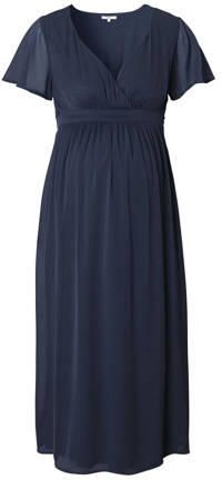 Noppies maternity zwangerschapsjurk Amelie van polyester donkerblauw - Foto 3
