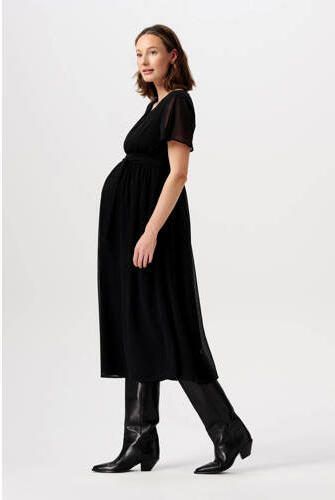 Noppies maternity zwangerschapsjurk Amelie van polyester zwart - Foto 3
