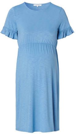 Noppies zwangerschapsjurk Decin met ruches blauw Dames Viscose Ronde hals XXL - Foto 2