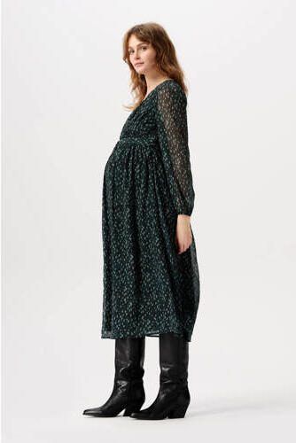 Noppies zwangerschapsjurk Foshan van gerecycled polyester groen All over print XXL - Foto 3