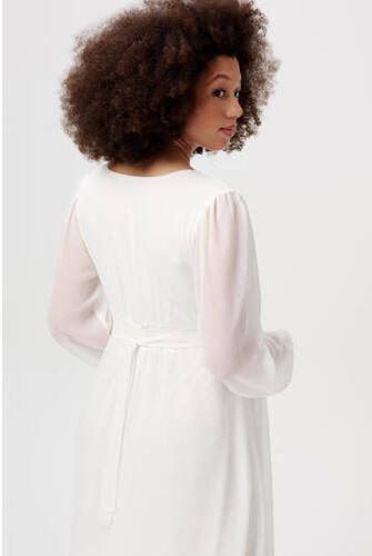 Noppies zwangerschapsjurk Jaya offwhite Ecru Dames Polyester V-hals Effen XXL - Foto 3