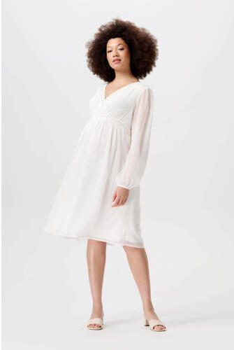 Noppies zwangerschapsjurk Jaya offwhite Ecru Dames Polyester V-hals Effen XXL - Foto 2