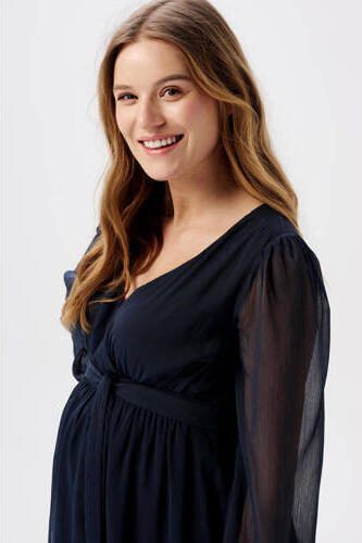 Noppies maternity zwangerschapsjurk Jaya van polyester donkerblauw - Foto 3