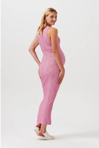 Noppies zwangerschapsjurk Meraux met all over print roze Dames Viscose Ronde hals XL - Foto 3