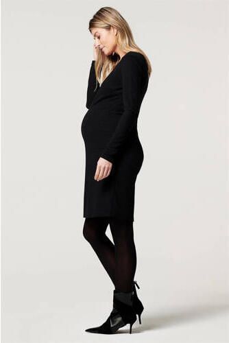 Noppies zwangerschapsjurk Zinnia zwart Dames Polyester Ronde hals Effen XXL - Foto 2