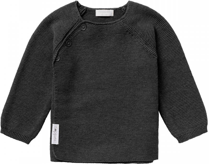 Noppies baby longsleeve Pino van biologisch katoen antraciet Trui Grijs 44