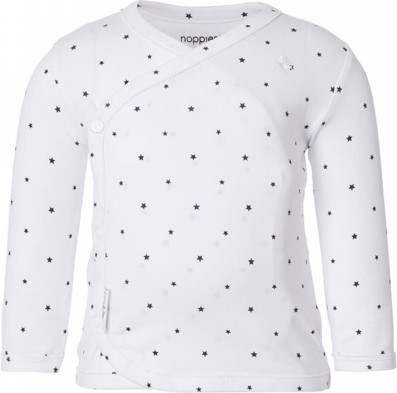 Noppies newborn baby longsleeve Anne Wit Katoen Overslagkraag 44
