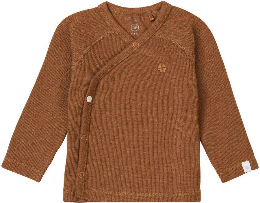 Noppies baby longsleeve Nanyuki met katoen bruin Effen 44