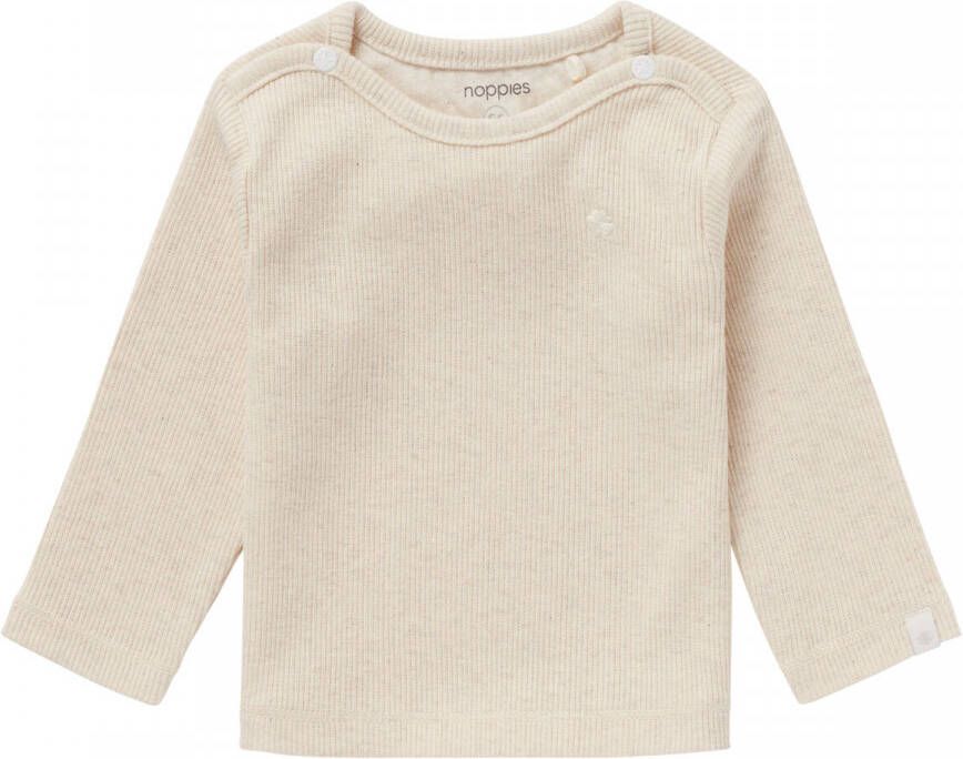 Noppies baby gemÃªleerde ribgebreide longsleeve Natal met katoen beige melange 44