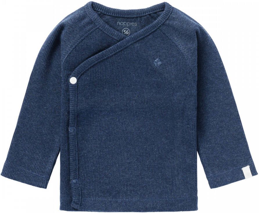 Noppies baby longsleeve Nanyuki met borduursels donkerblauw Katoen V-hals 44 - Foto 2