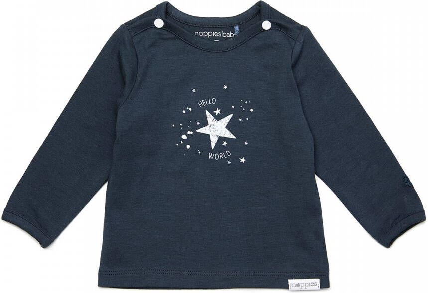 Noppies baby basic longsleeve Lux met biologisch katoen dark slate-p558