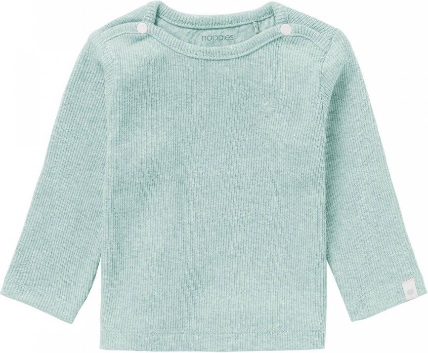Noppies baby gemêleerde ribgebreide longsleeve Natal met biologisch katoen beige melange