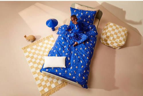 NOUS Kids pyjama Moonwalker kobaltblauw geel Katoen Ronde hals 110 116 - Foto 2