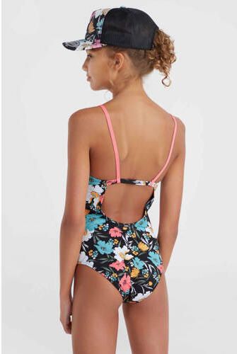 O'Neill badpak Cali zwart multi Meisjes Polyester Bloemen 128