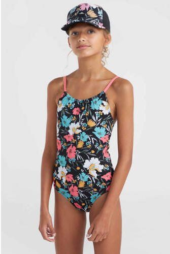 O'Neill badpak Cali zwart multi Meisjes Polyester Bloemen 152 - Foto 3