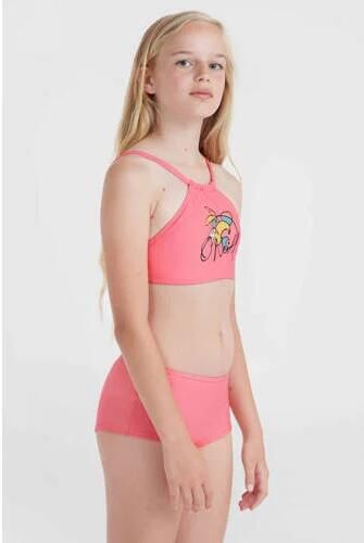 O'Neill crop bikini Cali roze Meisjes Polyester Printopdruk 128