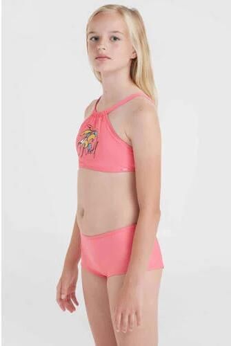 O'Neill crop bikini Cali roze Meisjes Polyester Printopdruk 128 - Foto 2
