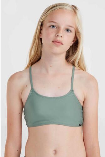 O'Neill crop bikini Essentials groen Meisjes Polyester Effen 152