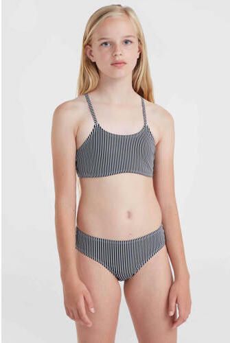 O'Neill crop bikini Essentials zwart wit Meisjes Polyester Streep 152 - Foto 3