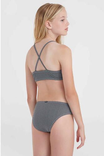 O'Neill crop bikini Essentials zwart wit Meisjes Polyester Streep 152 - Foto 2