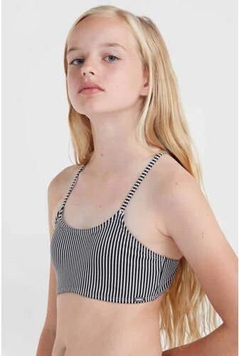 O'Neill crop bikini Essentials zwart wit Meisjes Polyester Streep 152