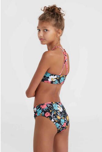 O'Neill crop bikini Tropics zwart multi Meisjes Polyester Bloemen 164