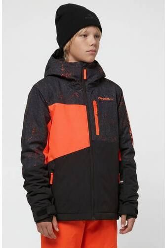 O'Neill ski-jas met print zwart oranje Skijack Polyester Capuchon