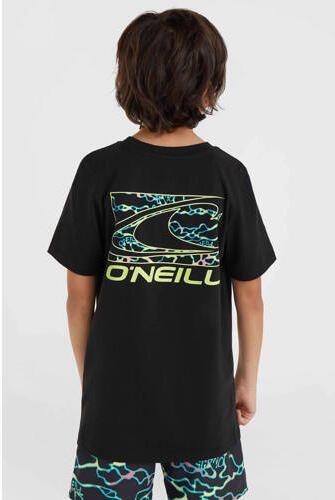 O'Neill T-shirt met backprint zwart Jongens Katoen Ronde hals Backprint 128