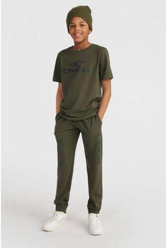 O'Neill T-shirt met logo groen Jongens Katoen Ronde hals Logo 128