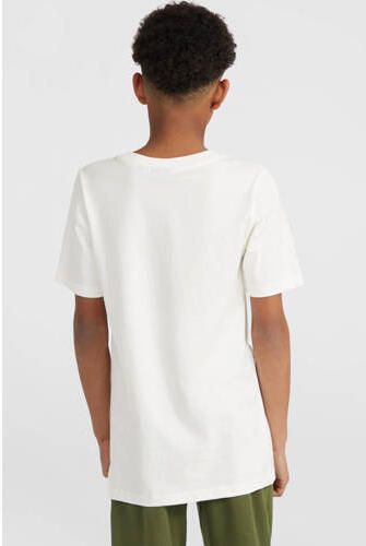 O'Neill T-shirt met logo wit Jongens Katoen Ronde hals Logo 128
