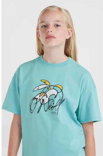 O'Neill T-shirt met printopdruk blauw Meisjes Katoen Ronde hals Printopdruk 116 - Foto 2