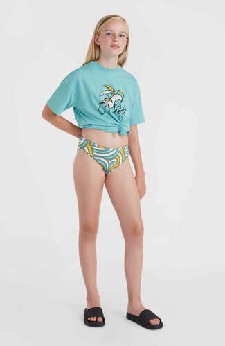 O'Neill T-shirt met printopdruk blauw Meisjes Katoen Ronde hals Printopdruk 116 - Foto 3
