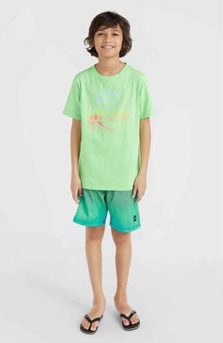 O'Neill T-shirt met printopdruk neon groen Jongens Katoen Ronde hals Printopdruk 128 - Foto 3